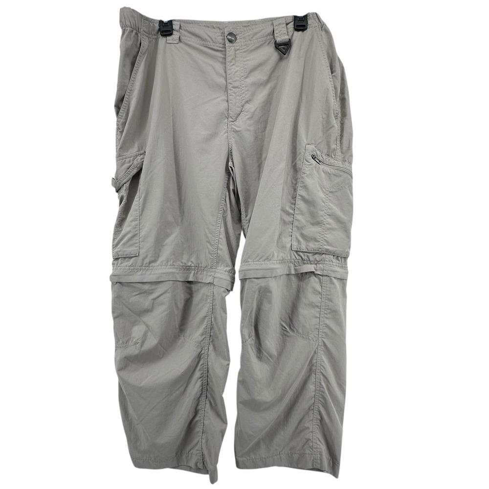 Columbia Pants Mens 38x32 Omni-Shade Zip-Off Convertible Cargo Nylon Hiking Camp